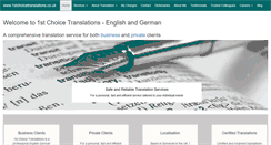 Desktop Screenshot of 1stchoicetranslations.co.uk